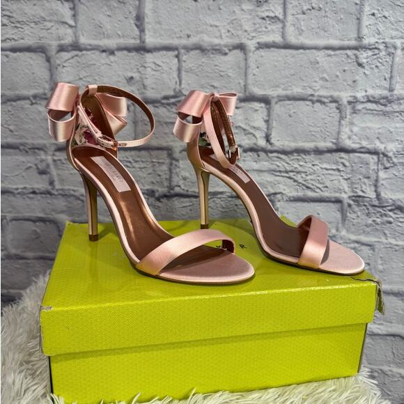 TED BAKER Bowtifl Bow Heeled Satin Sandals 37.5 NEW - Picture 5 of 8